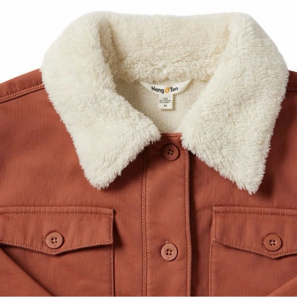 Hang Ten Ladies NWT copper utility jacket, fleece lined sz L - Picture 4 of 10